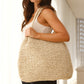 Solana Summer Tote Bag - Beige Straw