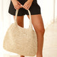 Solana Summer Tote Bag - Beige Straw