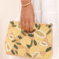 Lucielle Lemon Beaded Clutch - Yellow / Camel