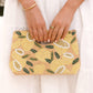 Lucielle Lemon Beaded Clutch - Yellow / Camel