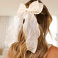 Wavery Hair Bow - Cream