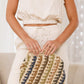 Eadie Crochet Weave Framed Clutch - Multi / Natural