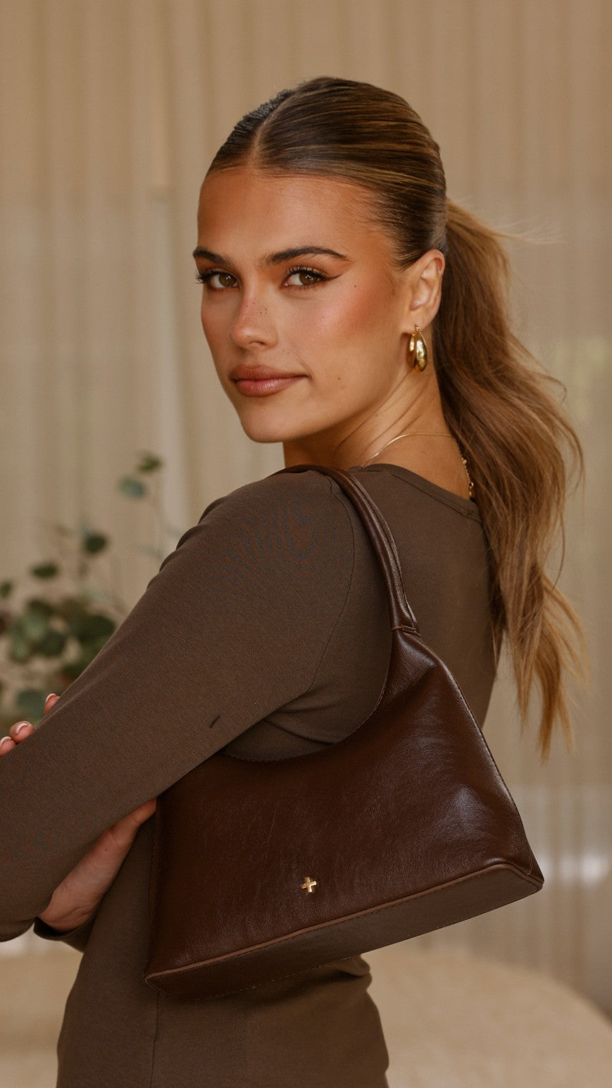 Sweetie Shoulder Bag - Choc PU