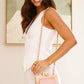 Abby Timber Frame Woven Mini Bag - Pale / Pink