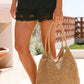 Solana Summer Tote Bag - Tan Straw
