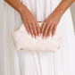 Vasanti Woven Clutch - Beige