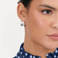 Rolled Edge Mini Wide Hoops - Silver