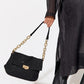 Fion Boucle Chain Strap Handbag - Black