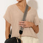 Bella Striped Webbing Camera Bag - Black
