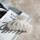 Bianca Butterfly Claw Clip - Ivory Marble
