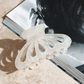 Bianca Butterfly Claw Clip - Ivory Marble