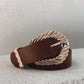 Amelie Twist Buckle Belt - Brown/Gold