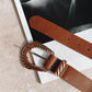 Amelie Twist Buckle Belt - Brown/Gold