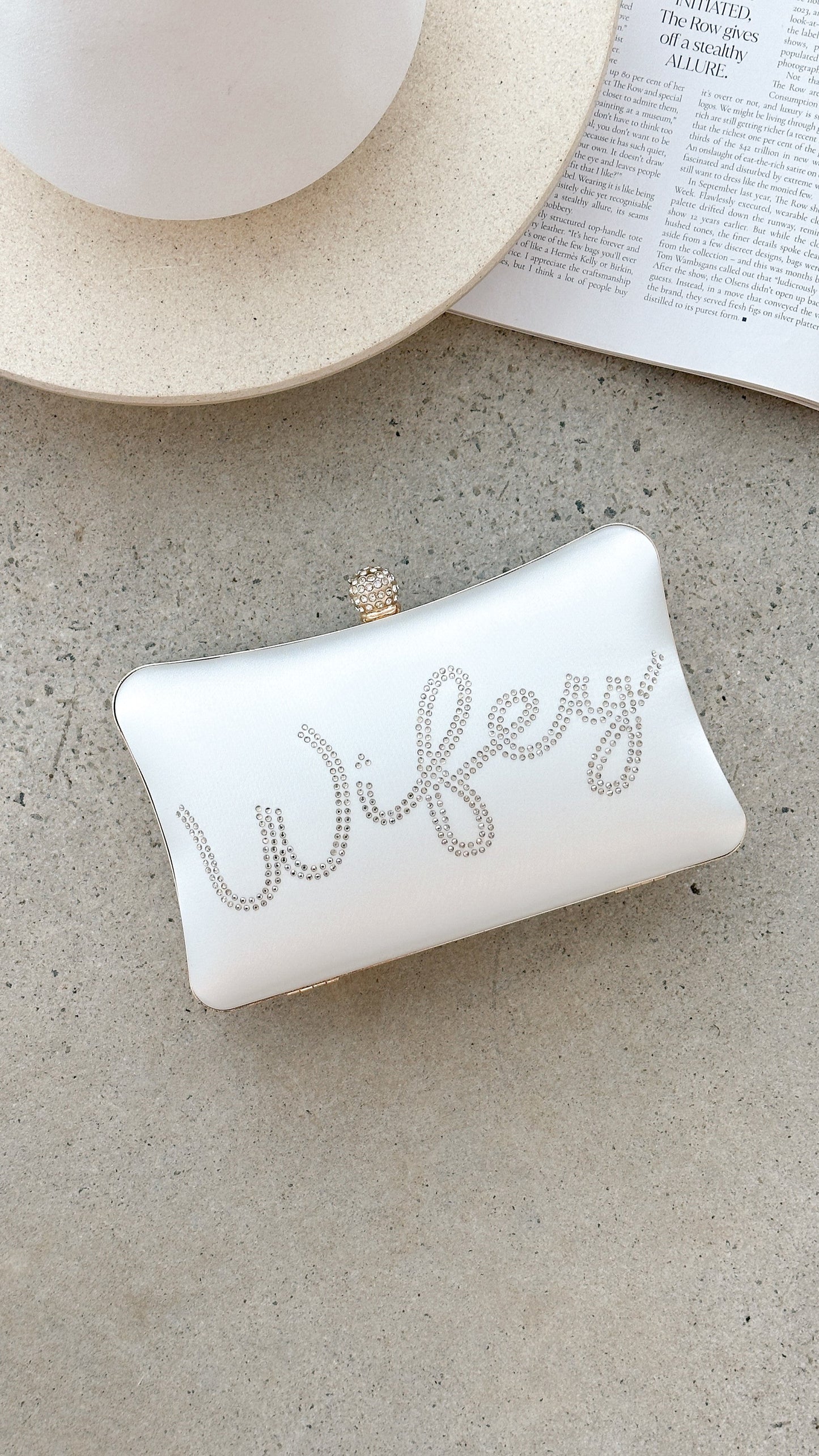 Wifey Satin Clutch - Gold
