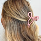 Matte Bow Claw Clip - Pink