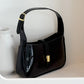 Clara Shoulder Bag - Black Patent