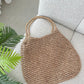 Solana Summer Tote Bag - Tan Straw