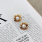 Yasmine 14K Gold Earrings - Gold / Pearl