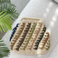 Eadie Crochet Weave Framed Clutch - Multi / Natural
