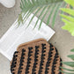 Eadie Crochet Weave Framed Clutch - Black / Natural