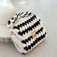 Annabel Chunky Plaited Handbag - Cream/Black