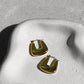 Square Crush Gold Plated Earrings - Gold