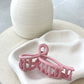 Matte Bow Claw Clip - Pink