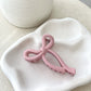 Matte Bow Claw Clip - Pink