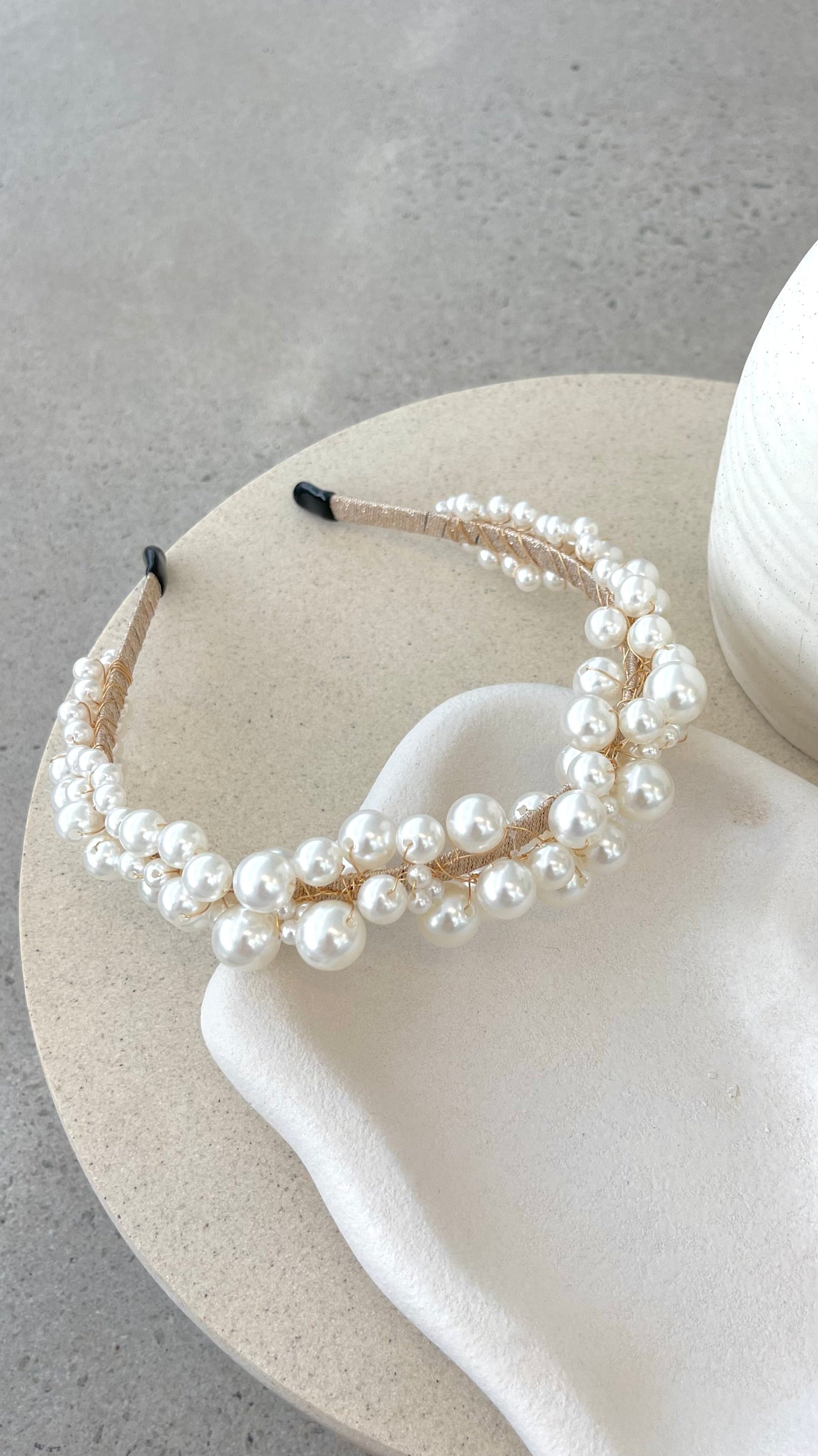 Rochelle Headband - Pearl