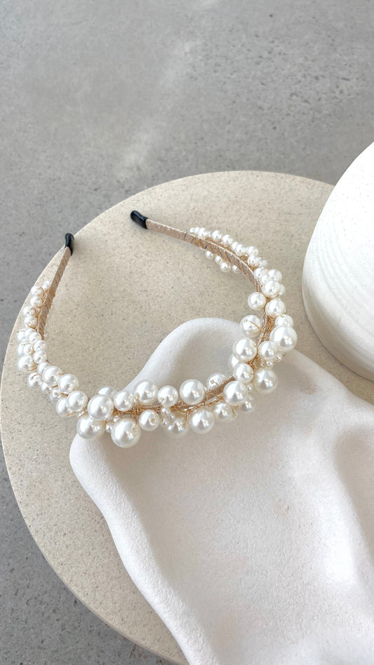 Rochelle Headband - Pearl