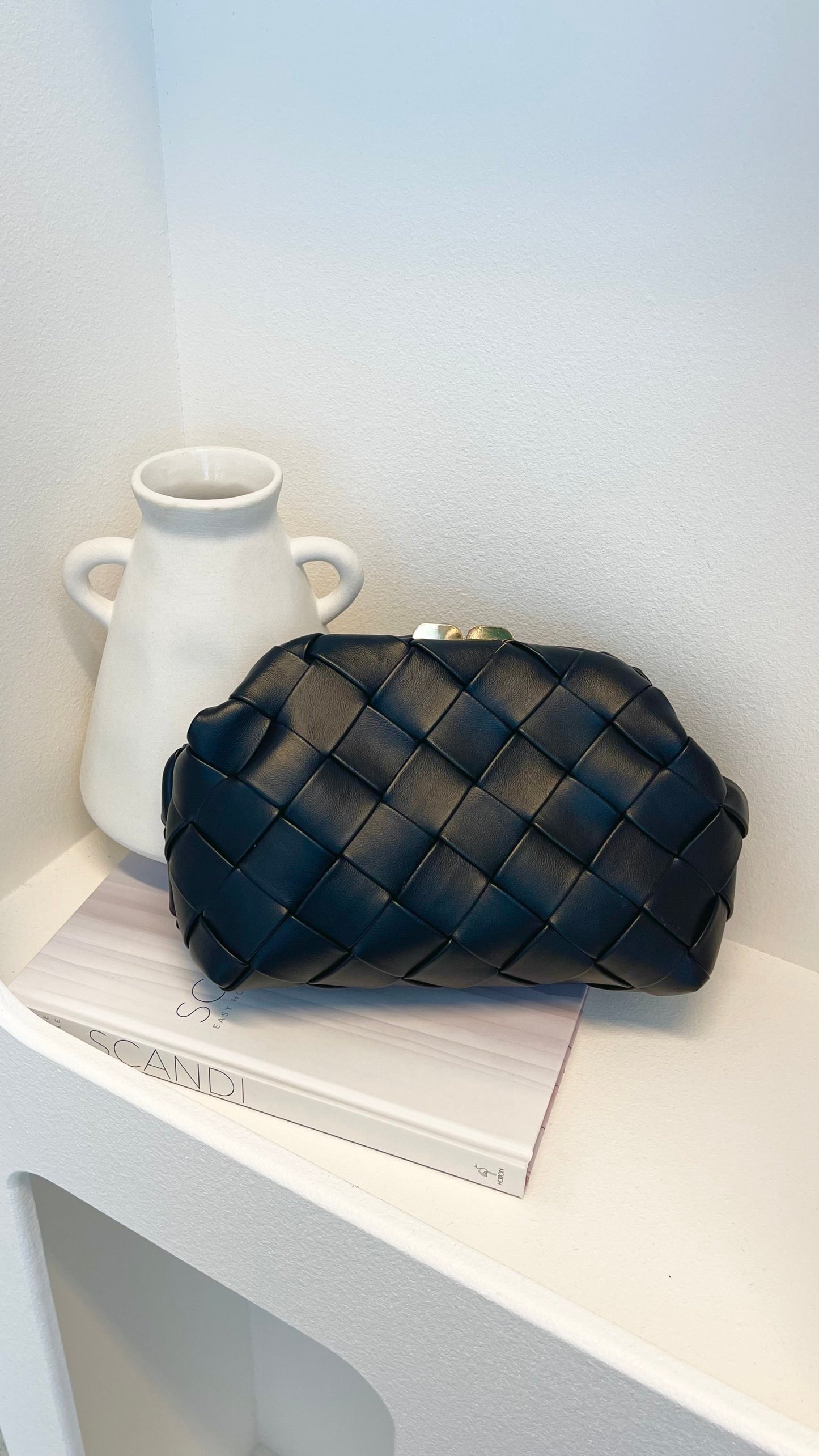 Vasanti Woven Clutch - Black