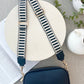 Bella Striped Webbing Camera Bag - Black