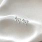 Bow Stud Sterling Silver Plated Earrings - Silver