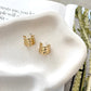 Vera Textured 18K Gold Plated Earrings - Gold