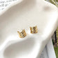 Vera Textured 18K Gold Plated Earrings - Gold
