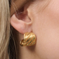 Vera Textured 18K Gold Plated Earrings - Gold