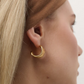 Vera Textured 18K Gold Plated Earrings - Gold