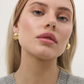 Vera Textured 18K Gold Plated Earrings - Gold