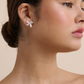 Bow Stud Sterling Silver Plated Earrings - Silver