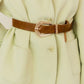 Amelie Twist Buckle Belt - Brown/Gold