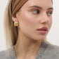 Vera Textured 18K Gold Plated Earrings - Gold